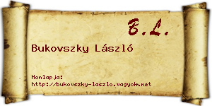 Bukovszky László névjegykártya