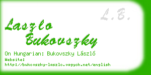 laszlo bukovszky business card